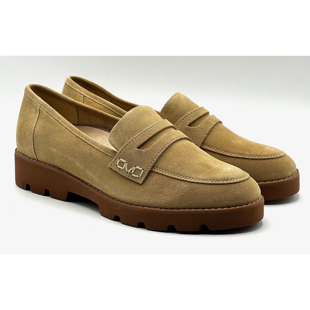 VIONIC ~ CHERYL II LOAFERS ~ Sand Suede, Slip-On w/ Arch Support, Women's Sz 7.5